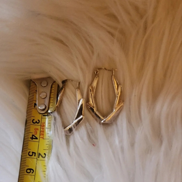Vintage Sterling Geometric drop earrings‎ - Picture 5 of 5